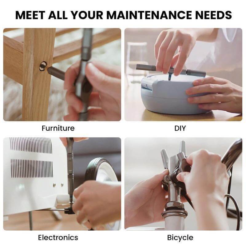 24-in-1 Multi-Angle Ratcheting Screwdriver Set with Magnetic Color-Coded Bits