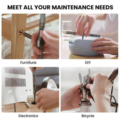 24-in-1 Multi-Angle Ratcheting Screwdriver Set with Magnetic Color-Coded Bits