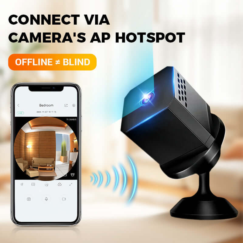 Mini Wireless Smart Security Camera with Night Vision & Motion Detection