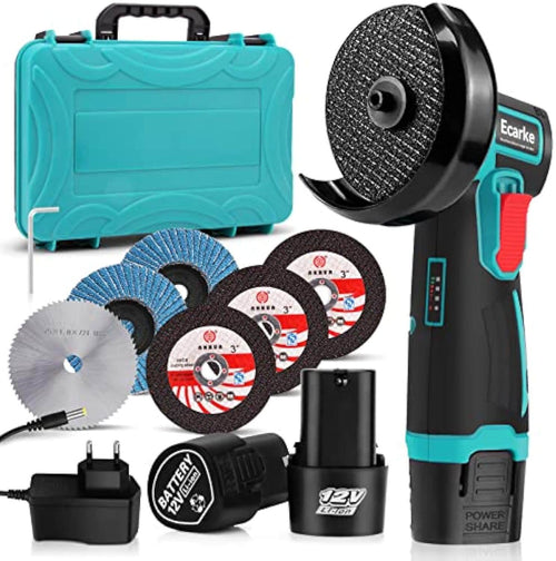 12V Cordless Brushless Mini Angle Grinder Kit (500W)